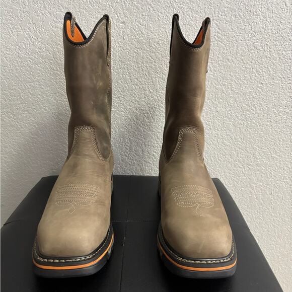 Timberland Pro Men’s Tan Western Style Waterproof Work Boots Size 10.5
